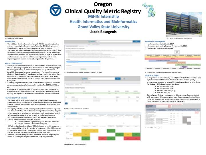 Jacob Bourgeois, MiHIN- Oregon Clinical Quality Metric Registry 2018.